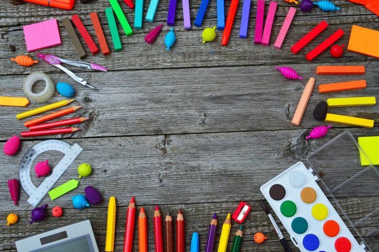 school tools, color, crayon